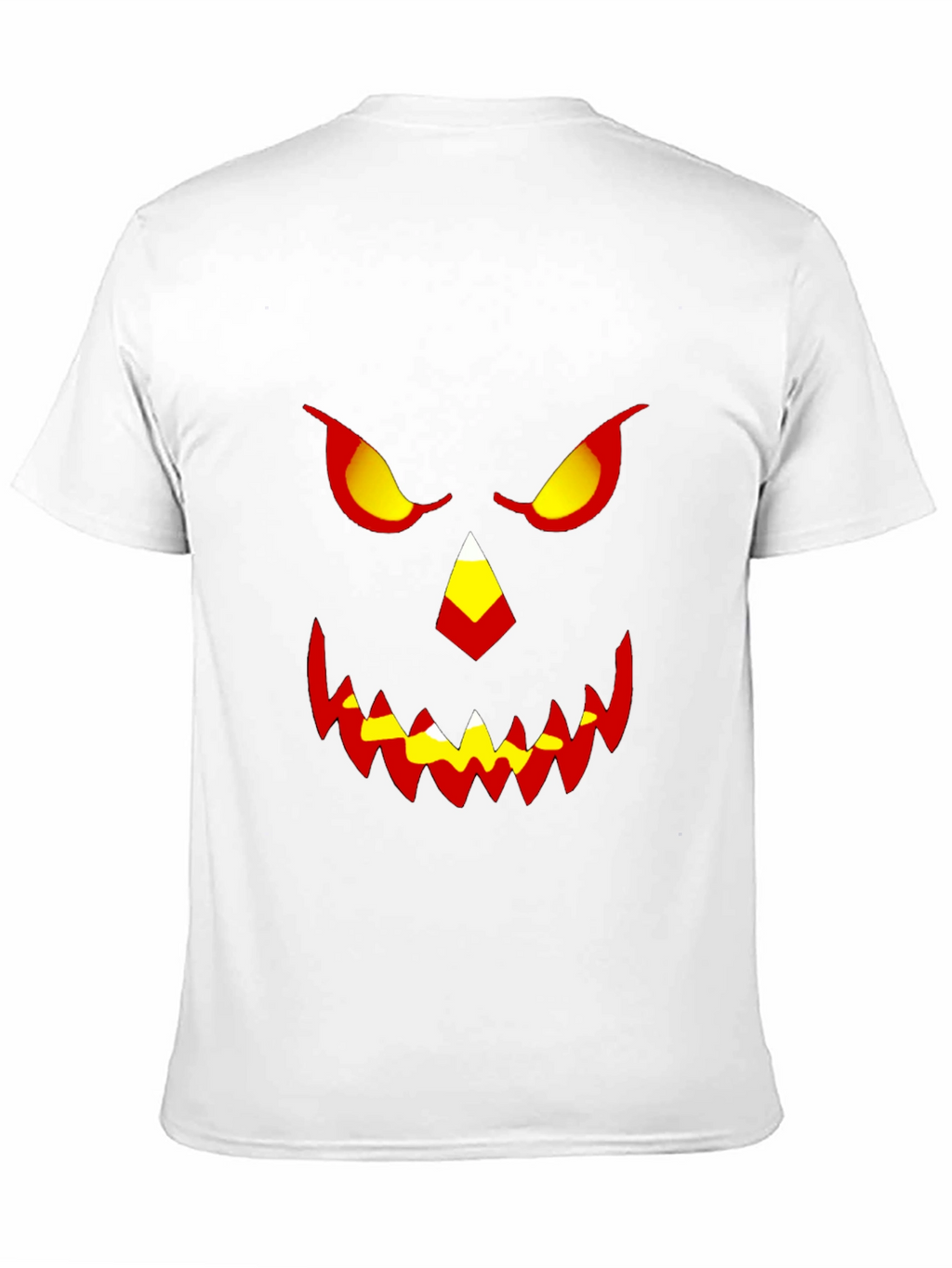 Halloween Pumpkin Face Graphic Tee - Mens Black T-Shirt