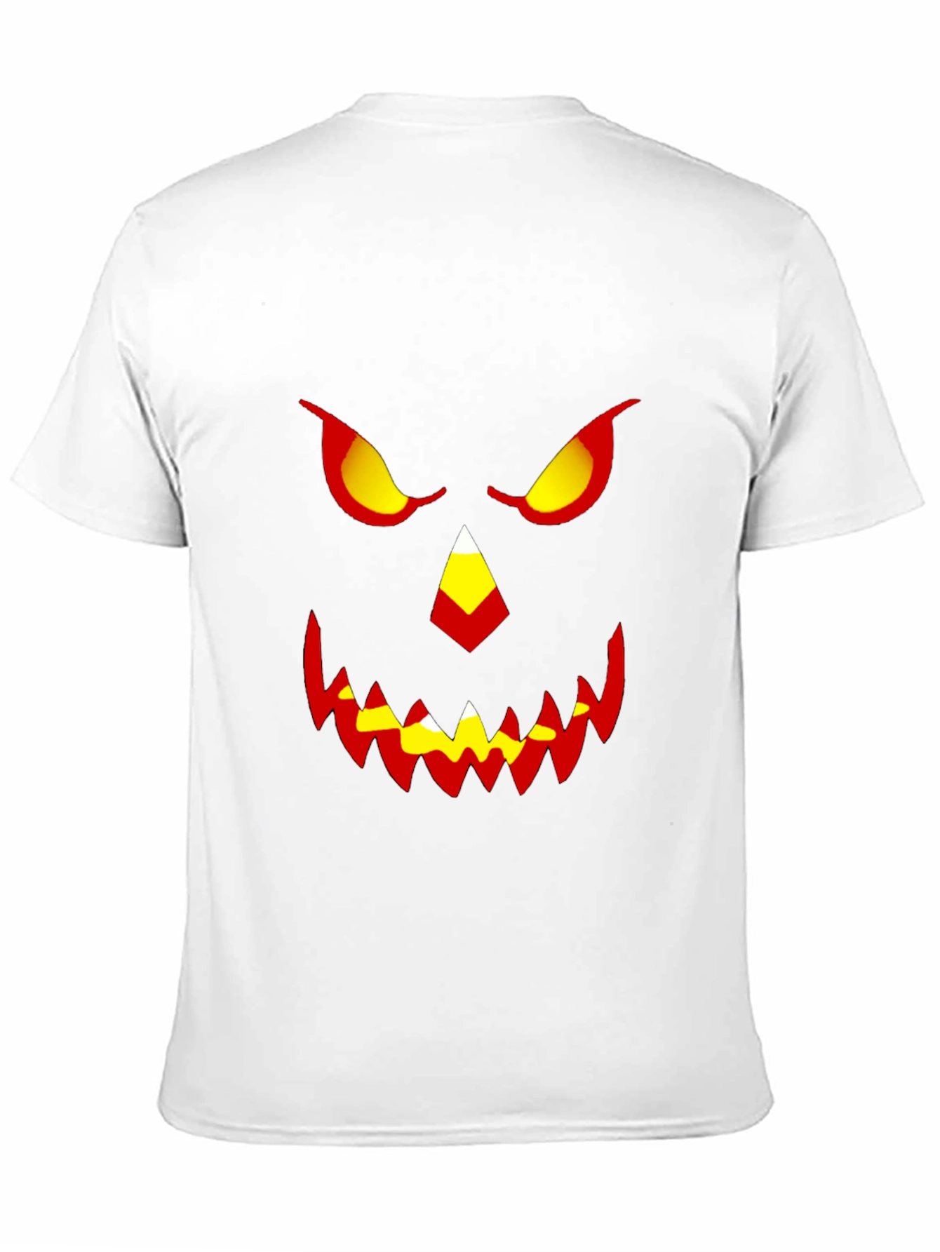 Halloween Pumpkin Face Graphic Tee - Mens Black T-Shirt