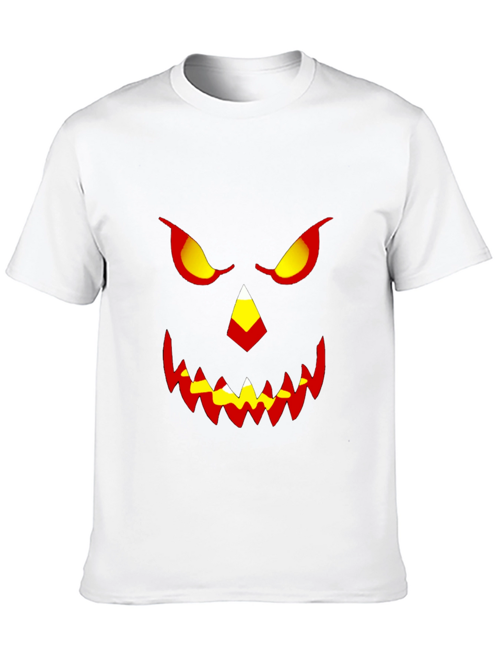 Halloween Pumpkin Face Graphic Tee - Mens Black T-Shirt