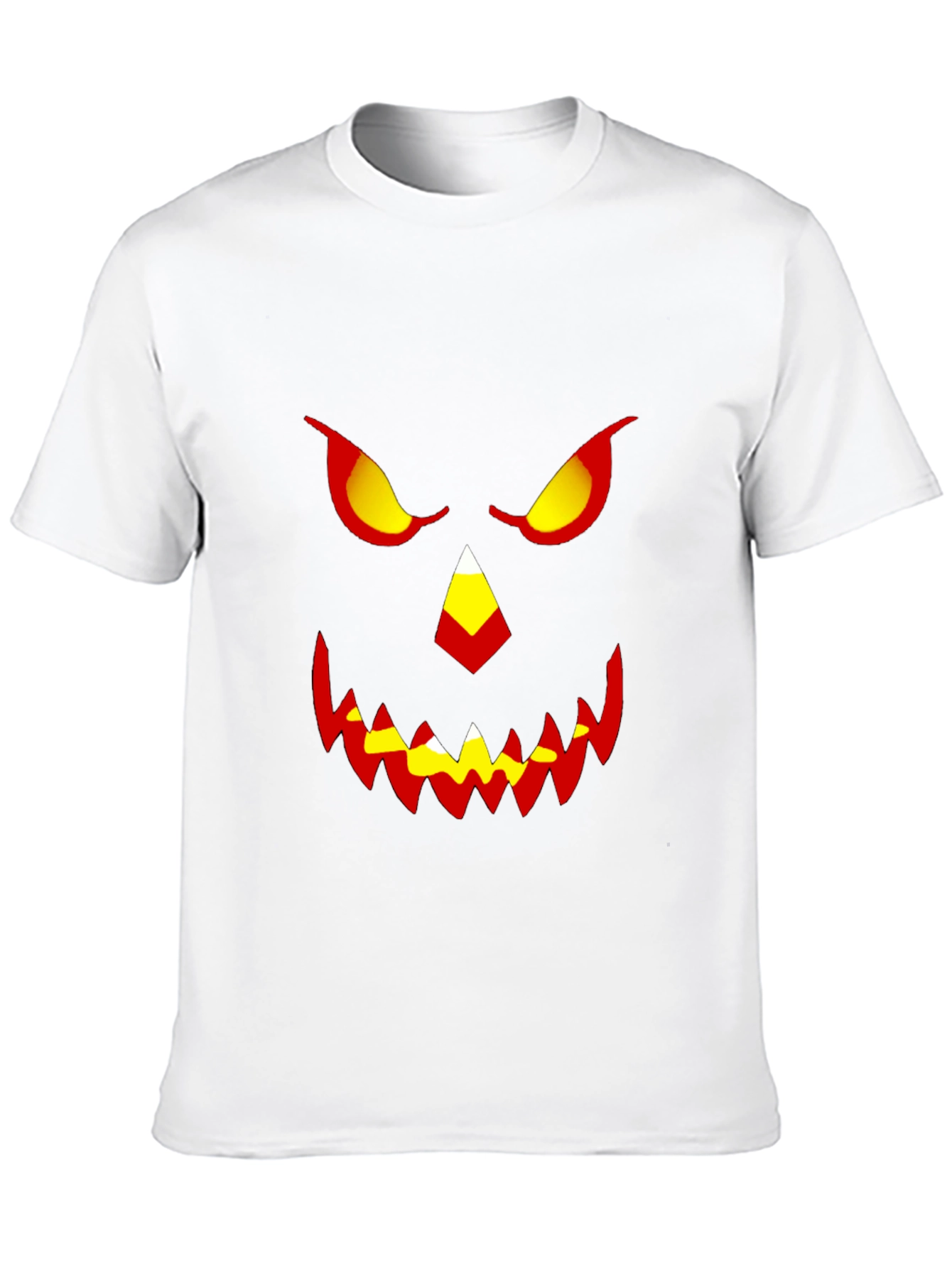 Halloween Pumpkin Face Graphic Tee - Mens Black T-Shirt