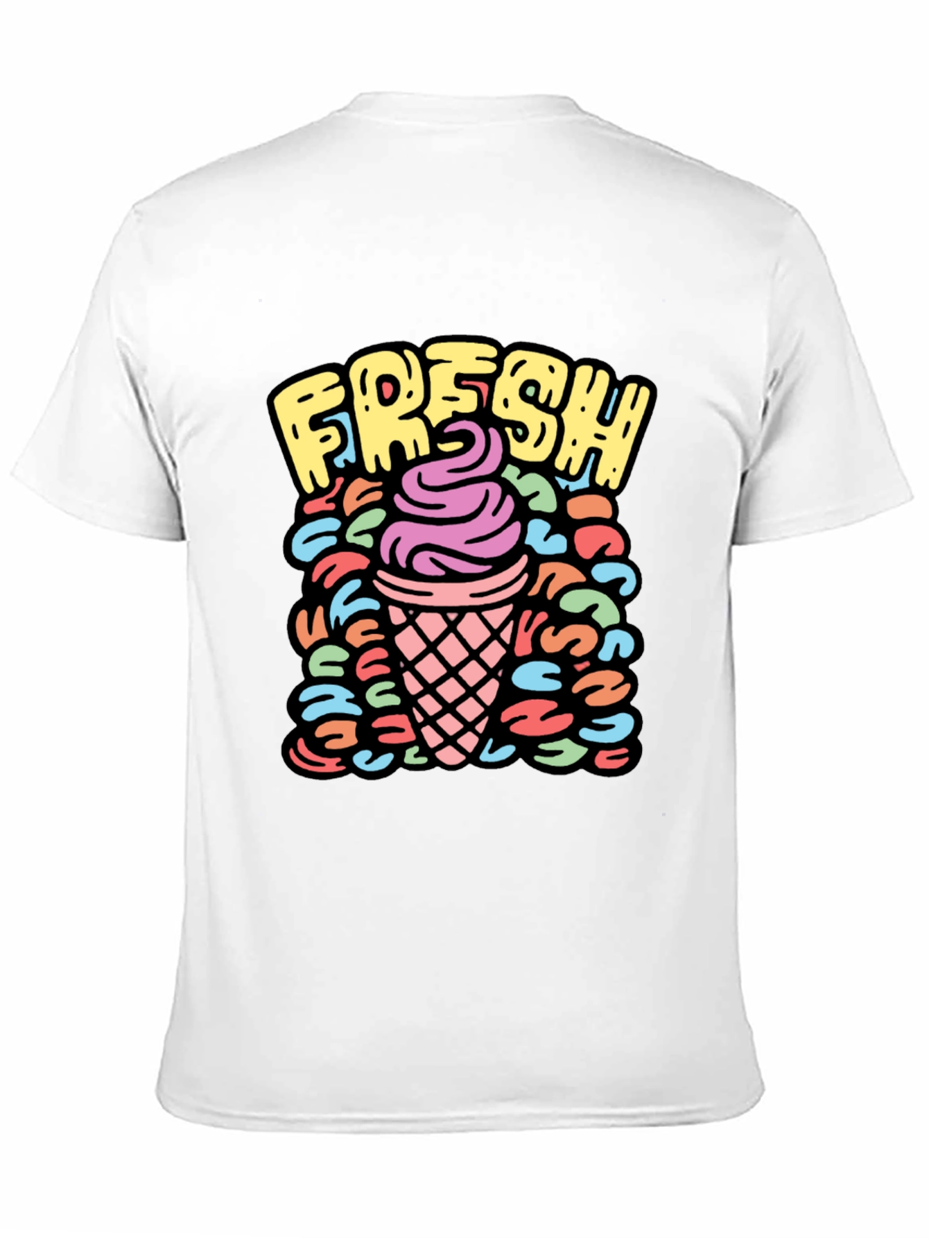 Fresh Ice Cream Graphic Tee - Black