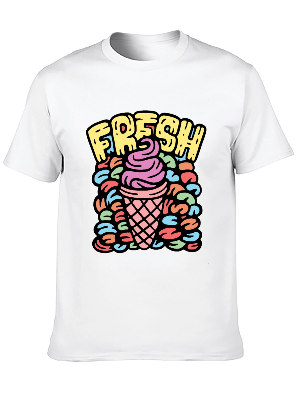 Fresh Ice Cream Graphic Tee - Black