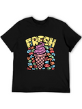 Fresh Ice Cream Graphic Tee - Black