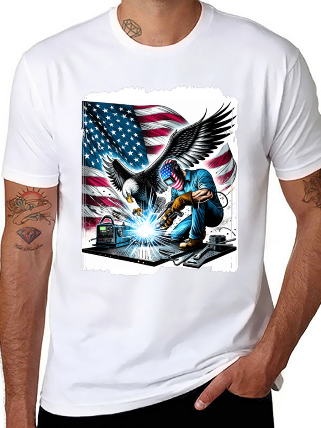 American Welder Eagle Graphic T-Shirt