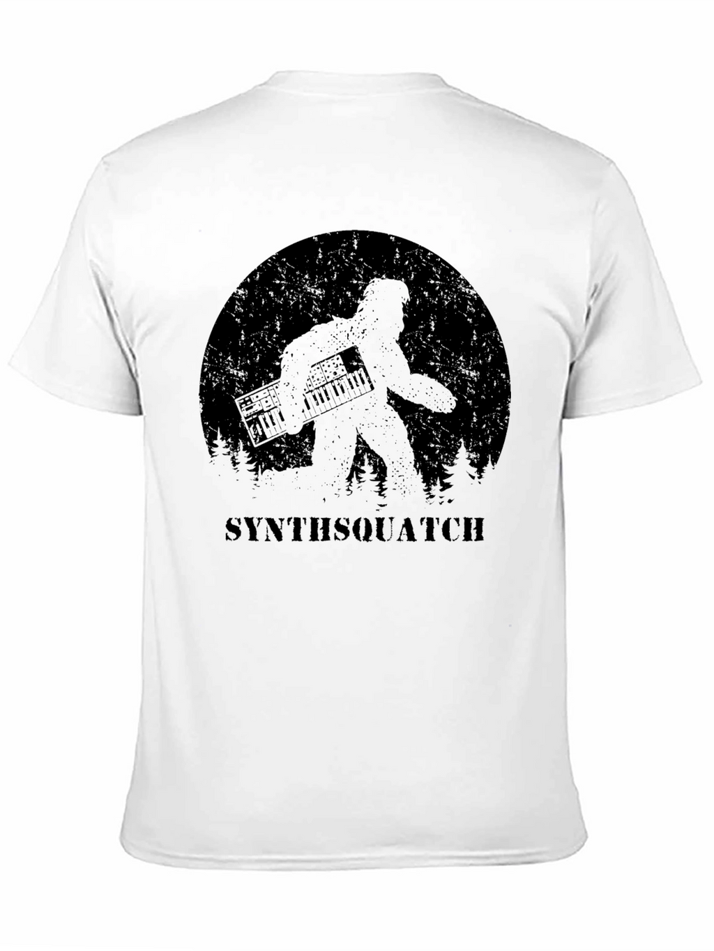 Synthsquatch Graphic Tee - Bigfoot Synth Music Lover