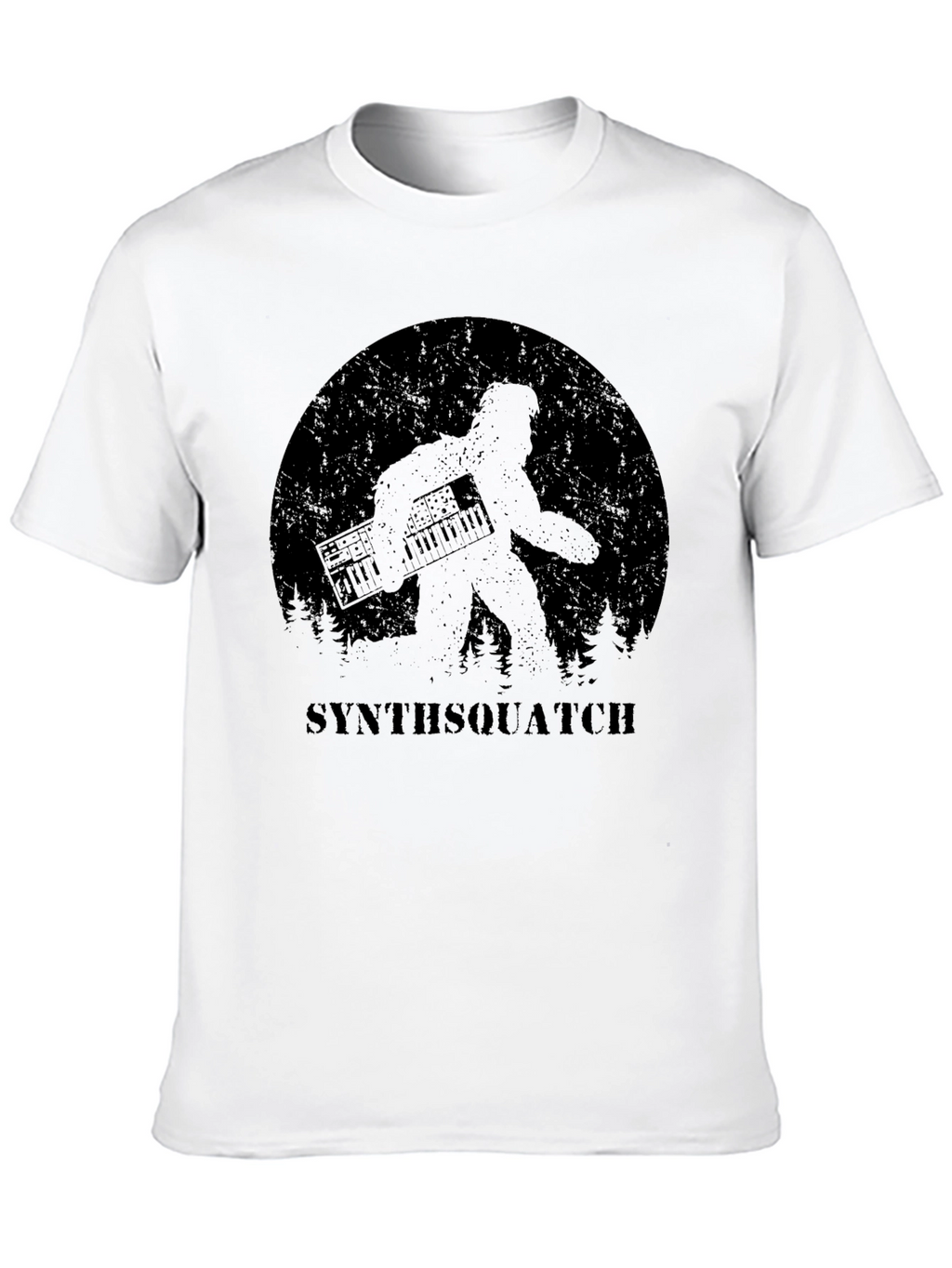 Synthsquatch Graphic Tee - Bigfoot Synth Music Lover