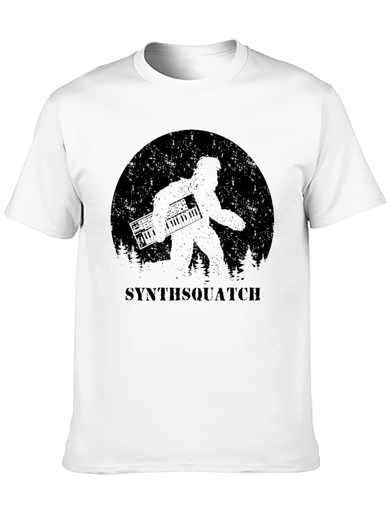 Synthsquatch Graphic Tee - Bigfoot Synth Music Lover