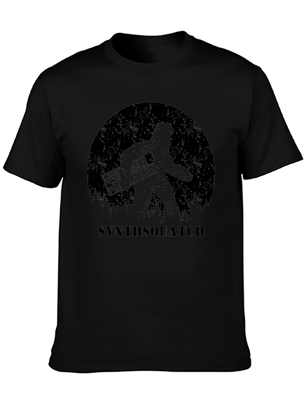 Synthsquatch Graphic Tee - Bigfoot Synth Music Lover