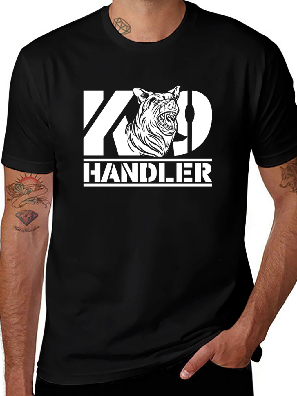 K9 Handler Graphic Tee - Black
