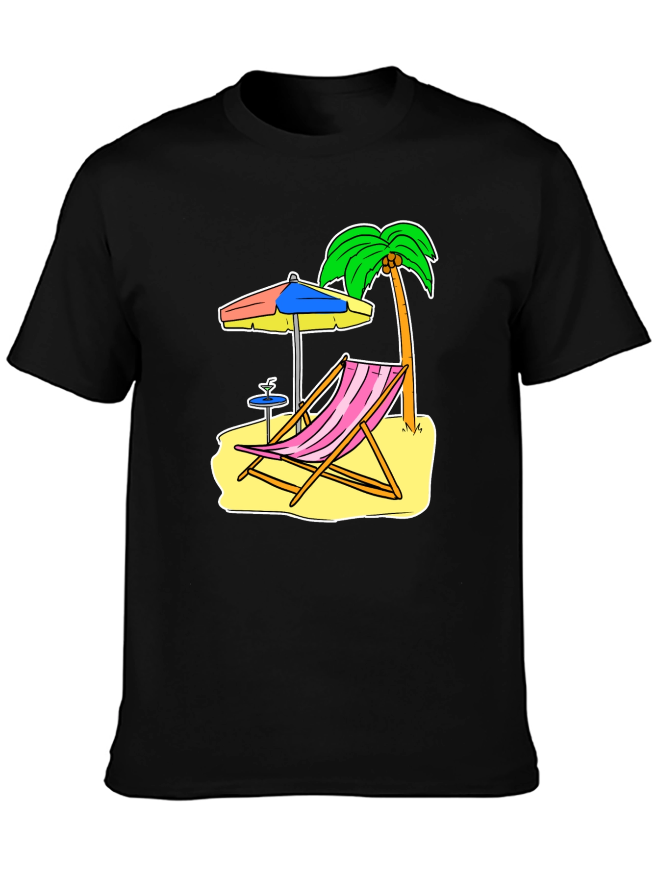 Beach Scene Graphic Tee - Relax in Style