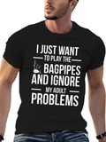 Bagpipes & Adult Problems Graphic Tee