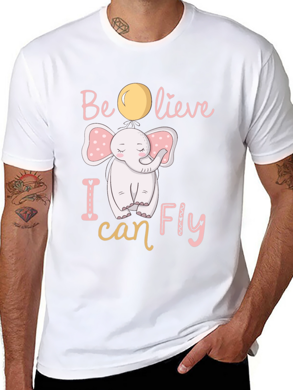 Believe I Can Fly Elephant Graphic Tee