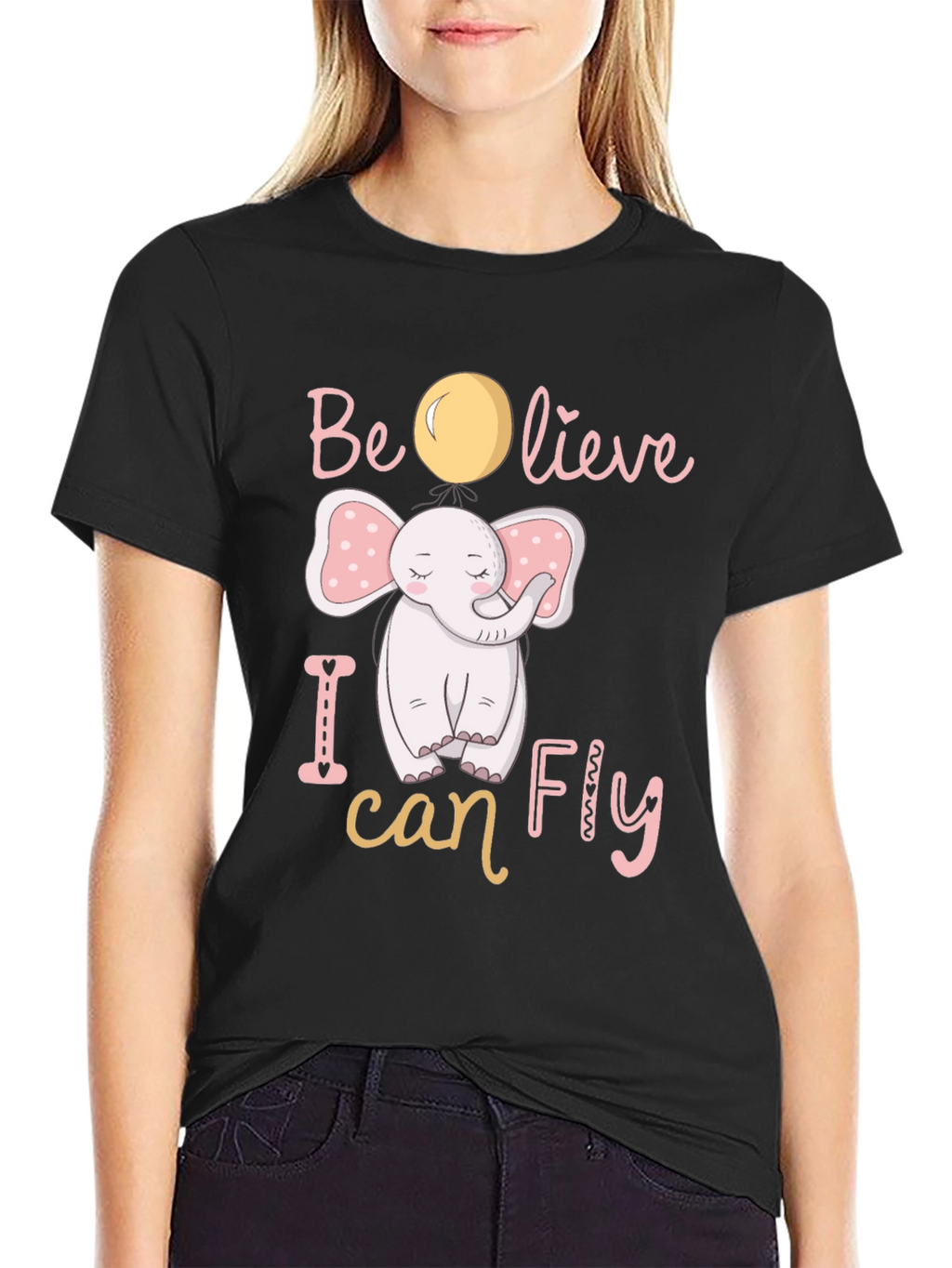 Believe I Can Fly Elephant Graphic Tee