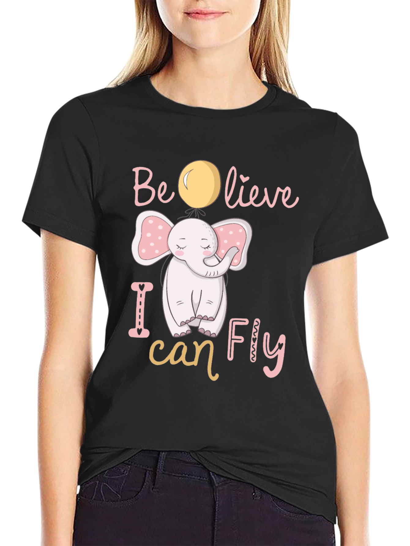 Believe I Can Fly Elephant Graphic Tee