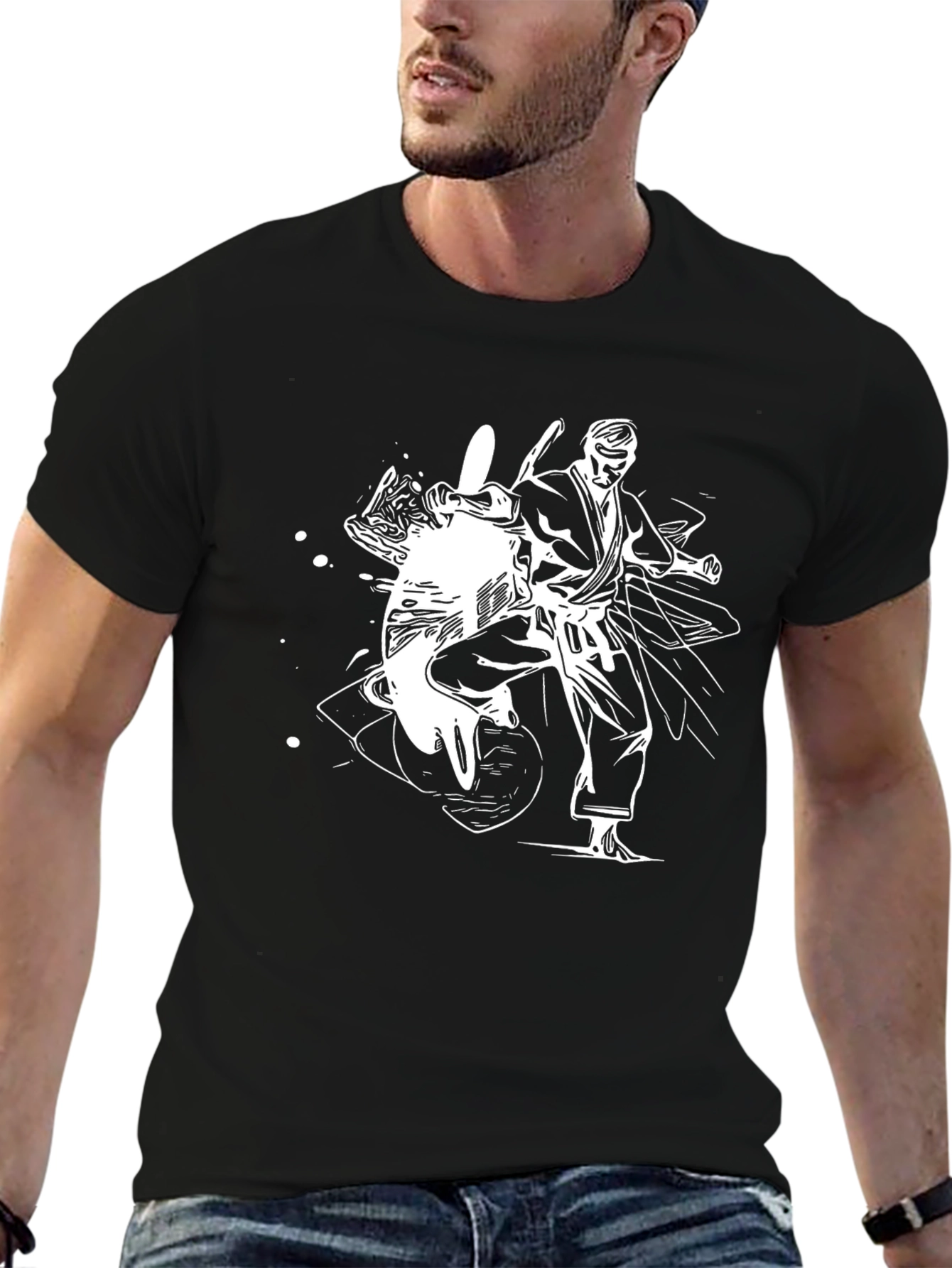 Karate Graphic T-Shirt - Black
