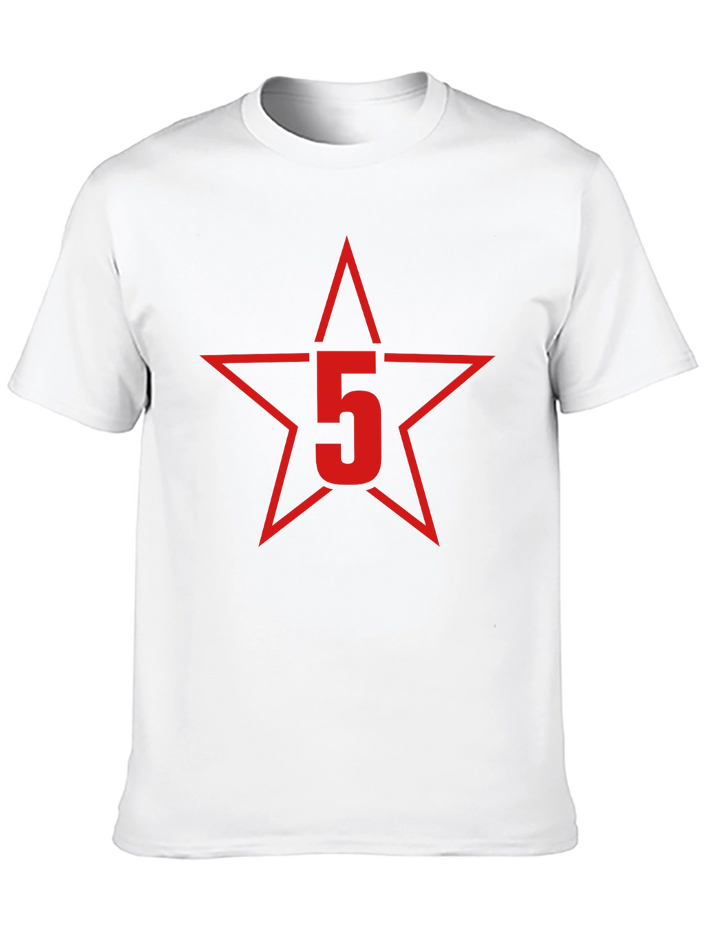Red Star Number 5 Graphic T-Shirt