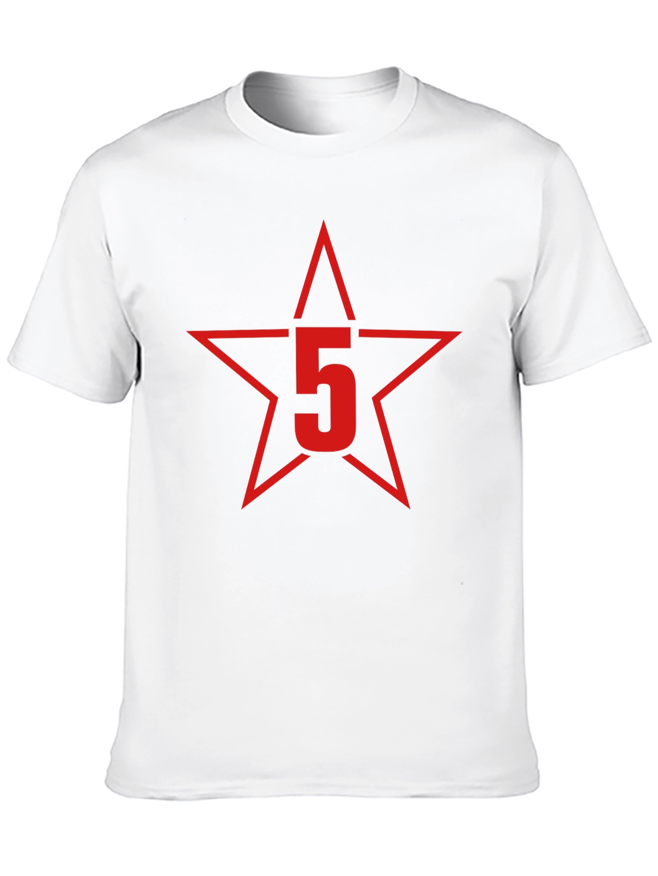 Red Star Number 5 Graphic T-Shirt