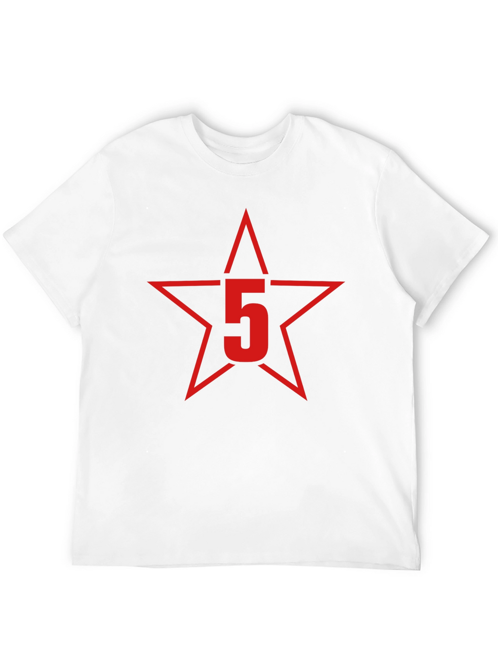 Red Star Number 5 Graphic T-Shirt
