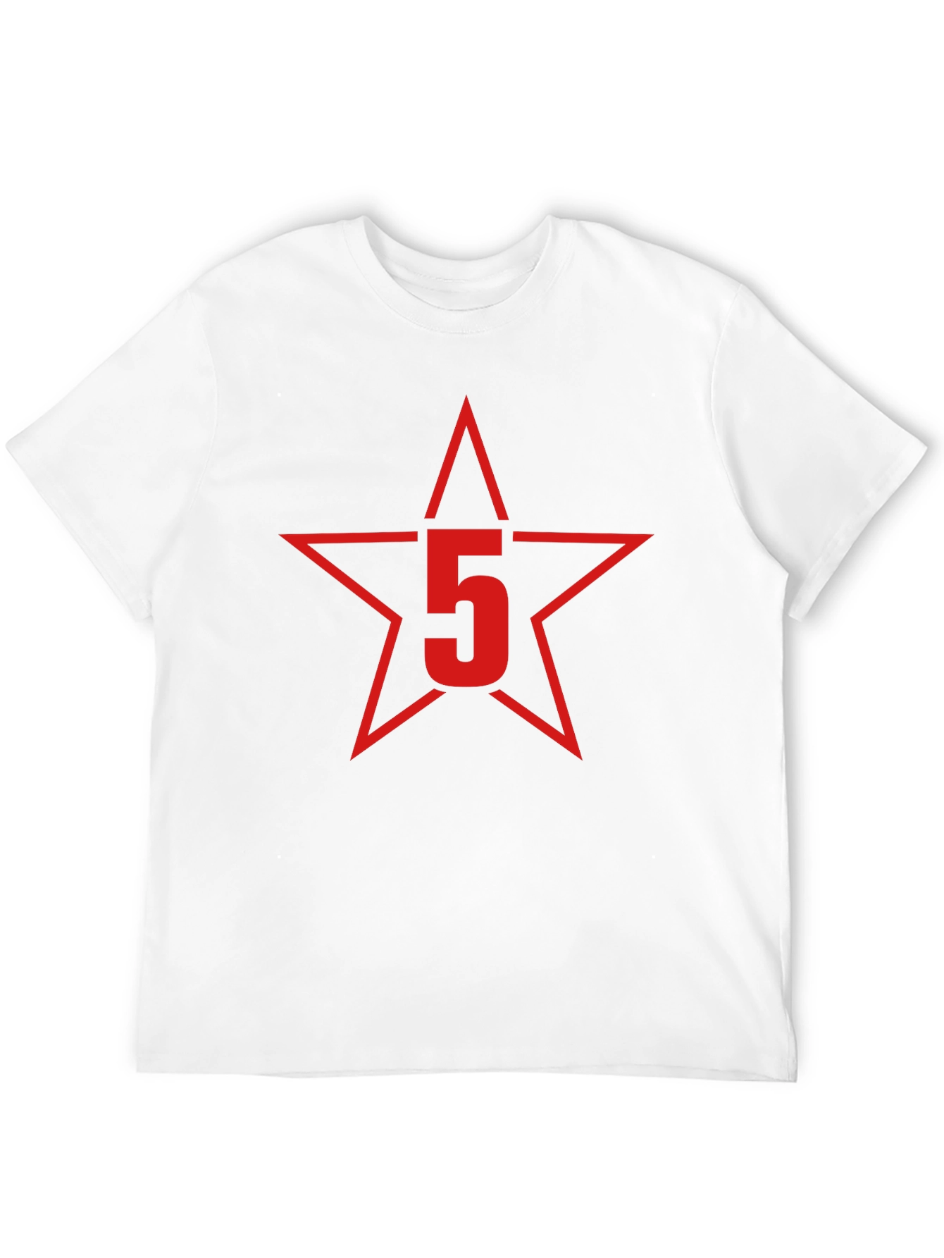 Red Star Number 5 Graphic T-Shirt