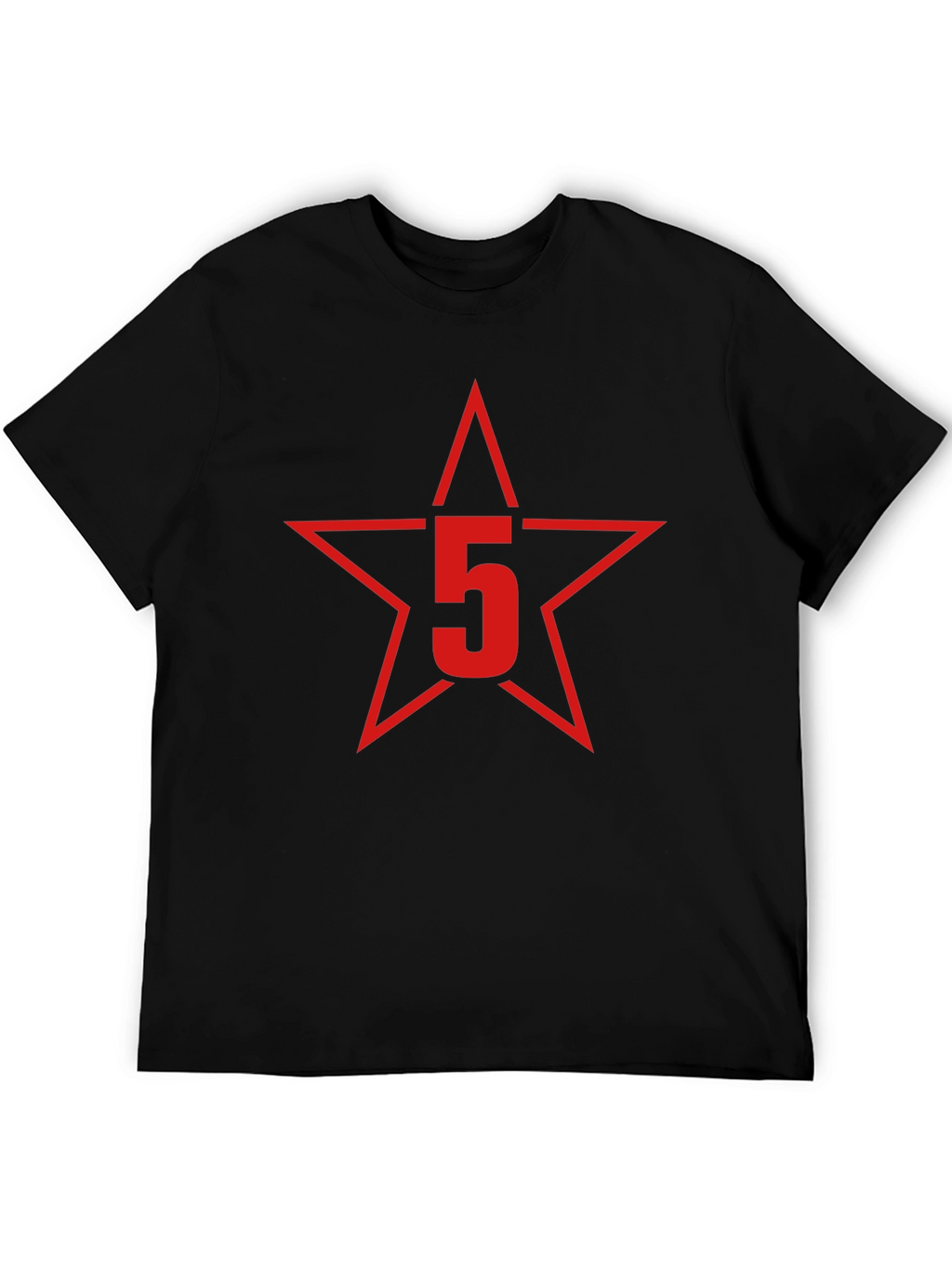 Red Star Number 5 Graphic T-Shirt