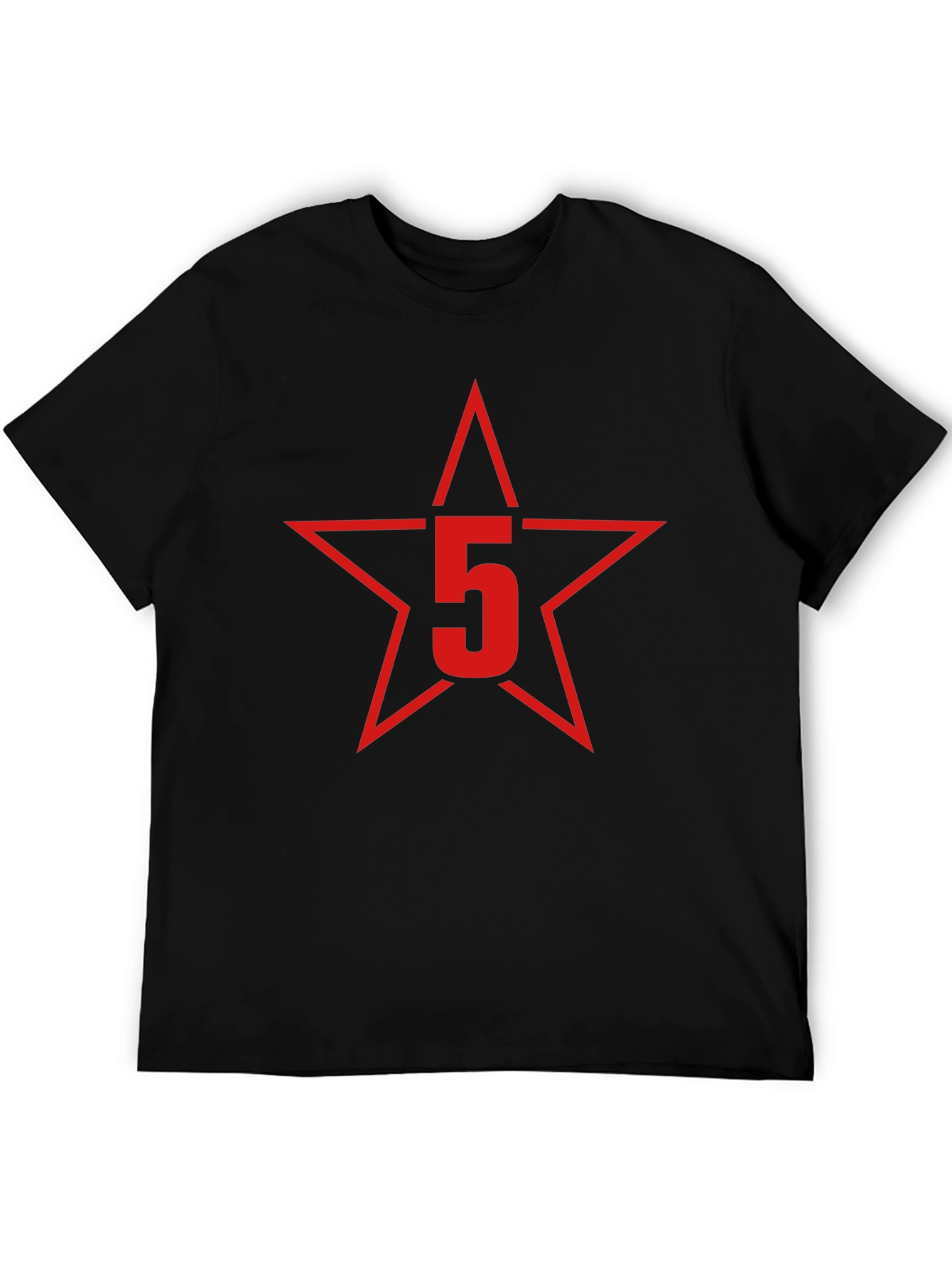 Red Star Number 5 Graphic T-Shirt