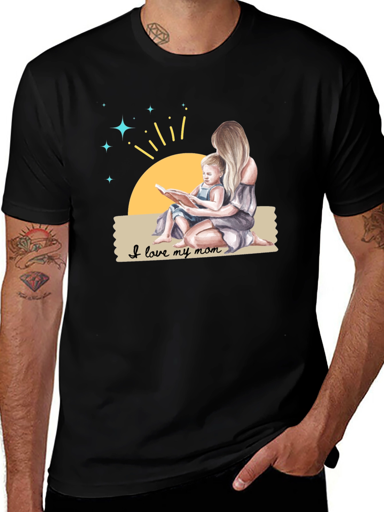 I Love My Mom T-Shirt - Mother & Child Reading