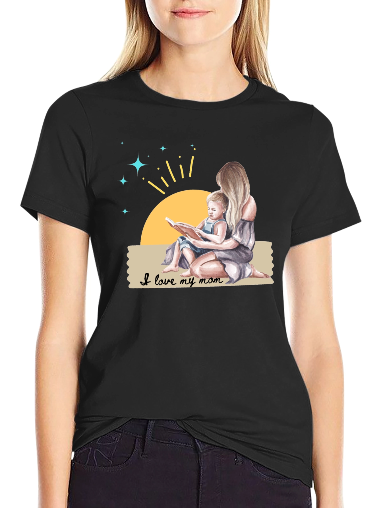 I Love My Mom T-Shirt - Mother & Child Reading