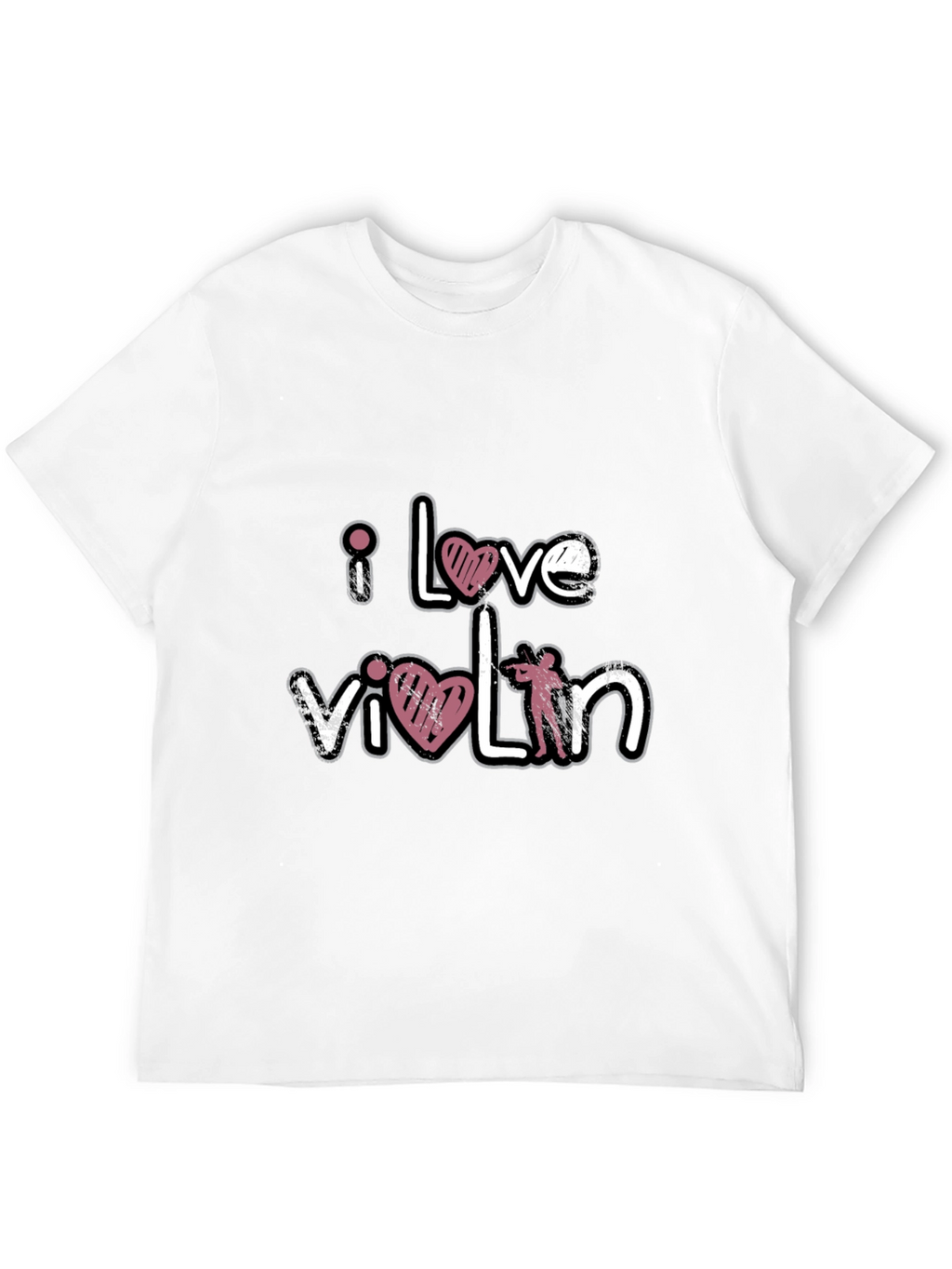 I Love Violin Black T-Shirt
