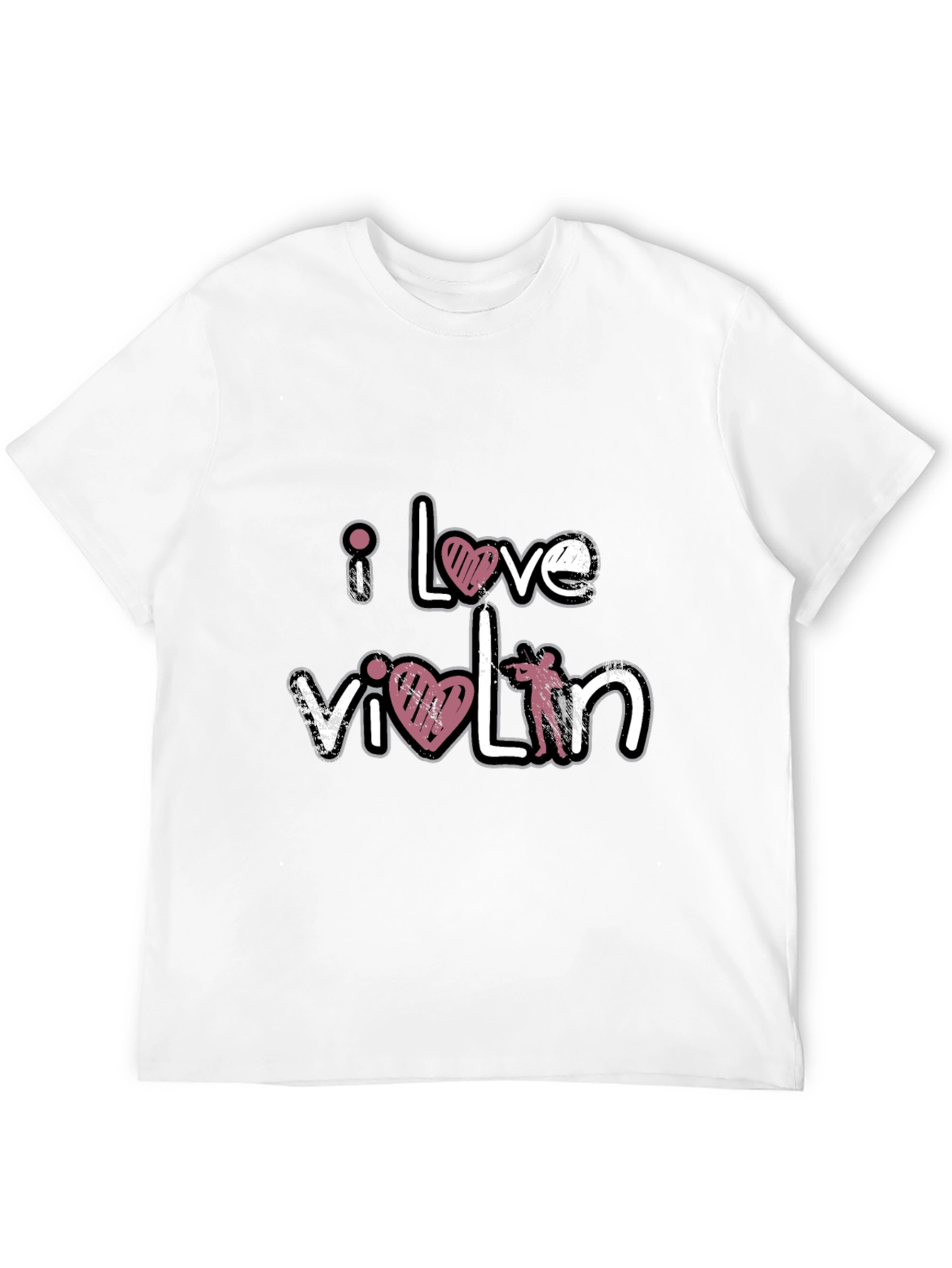 I Love Violin Black T-Shirt