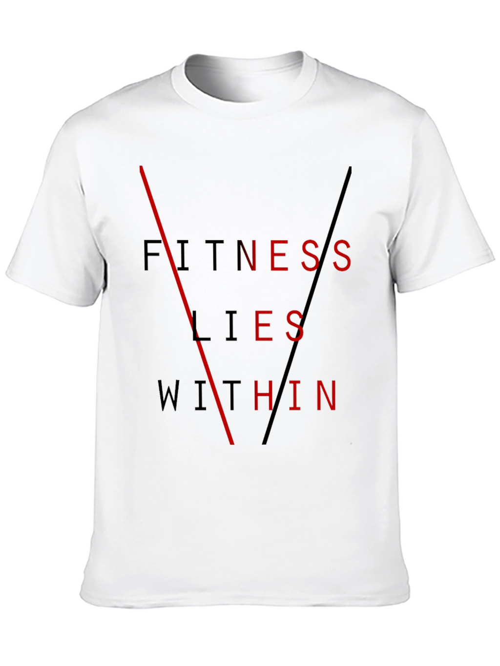 Fitness Lies Within Black Graphic Tee