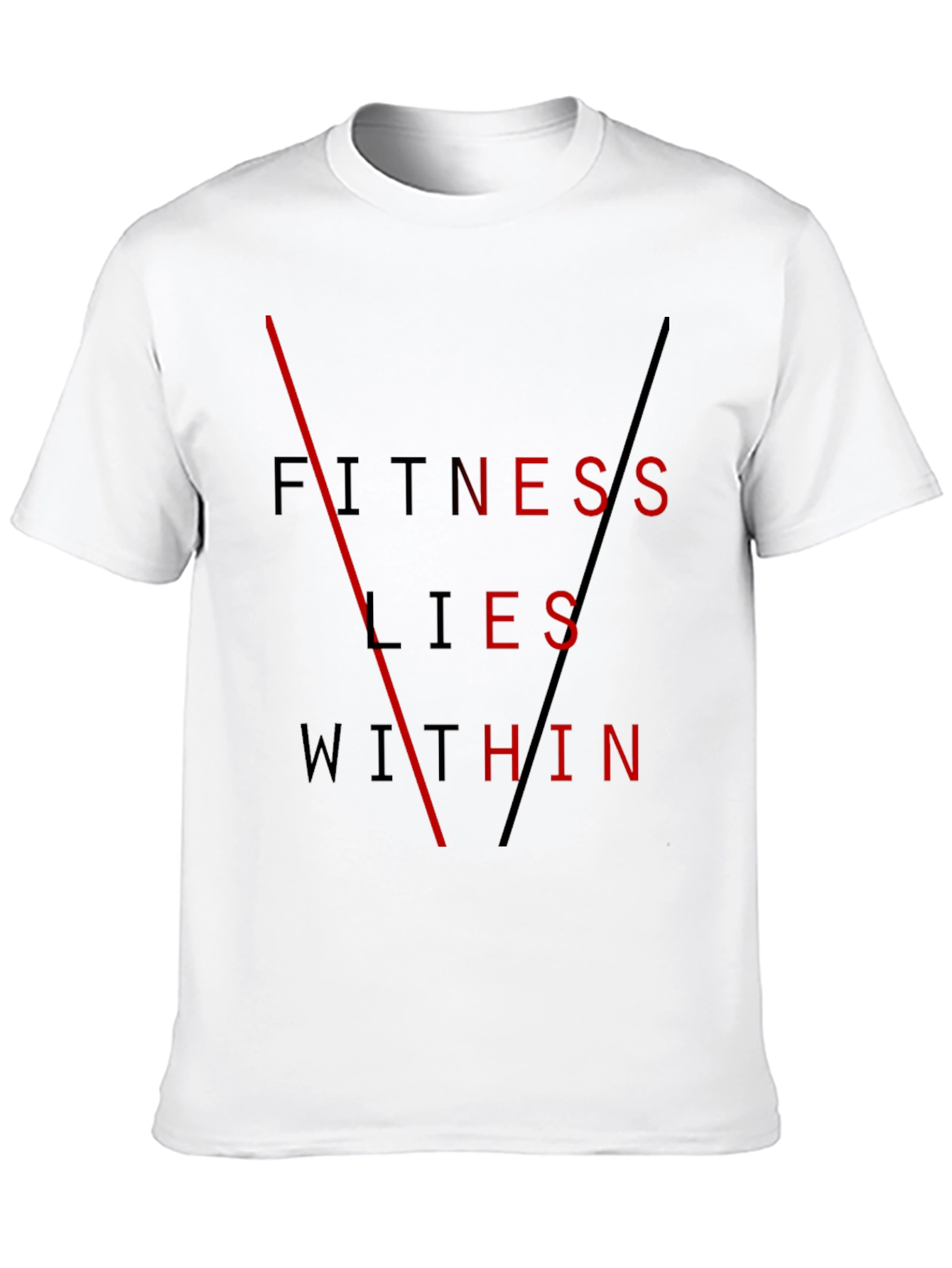 Fitness Lies Within Black Graphic Tee