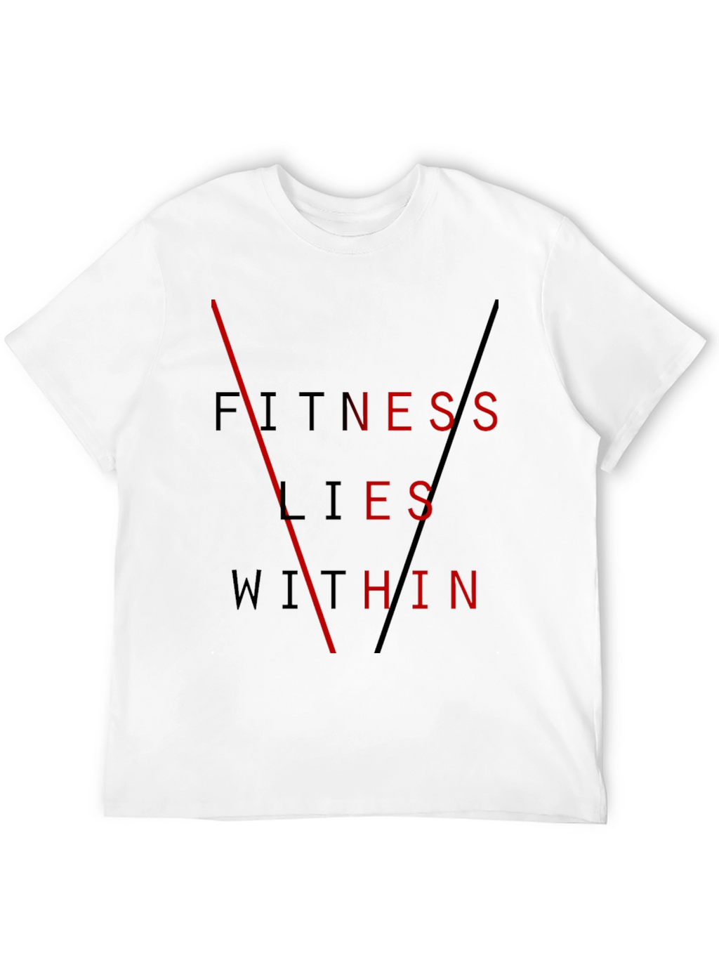 Fitness Lies Within Black Graphic Tee