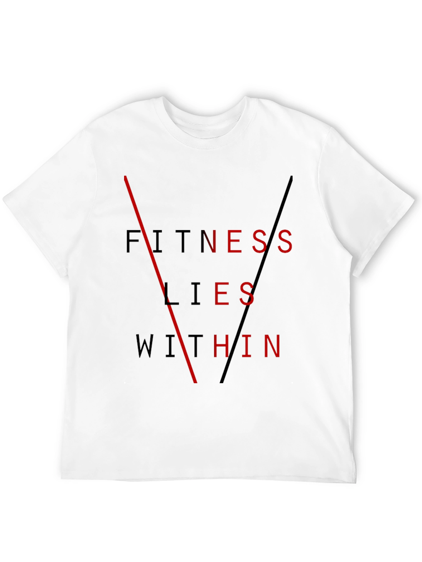 Fitness Lies Within Black Graphic Tee