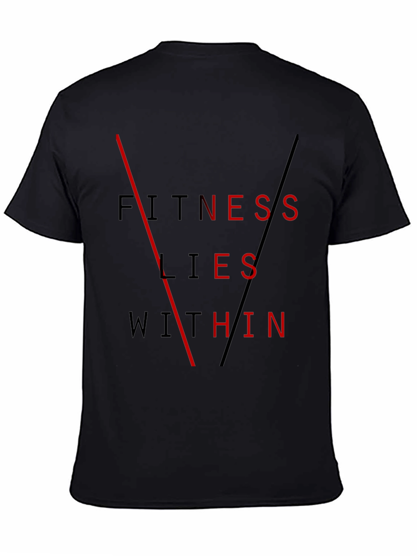 Fitness Lies Within Black Graphic Tee