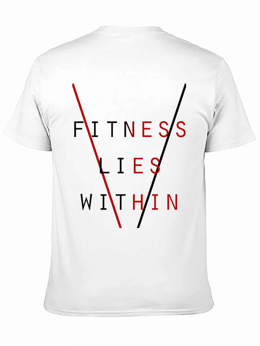 Fitness Lies Within Black Graphic Tee