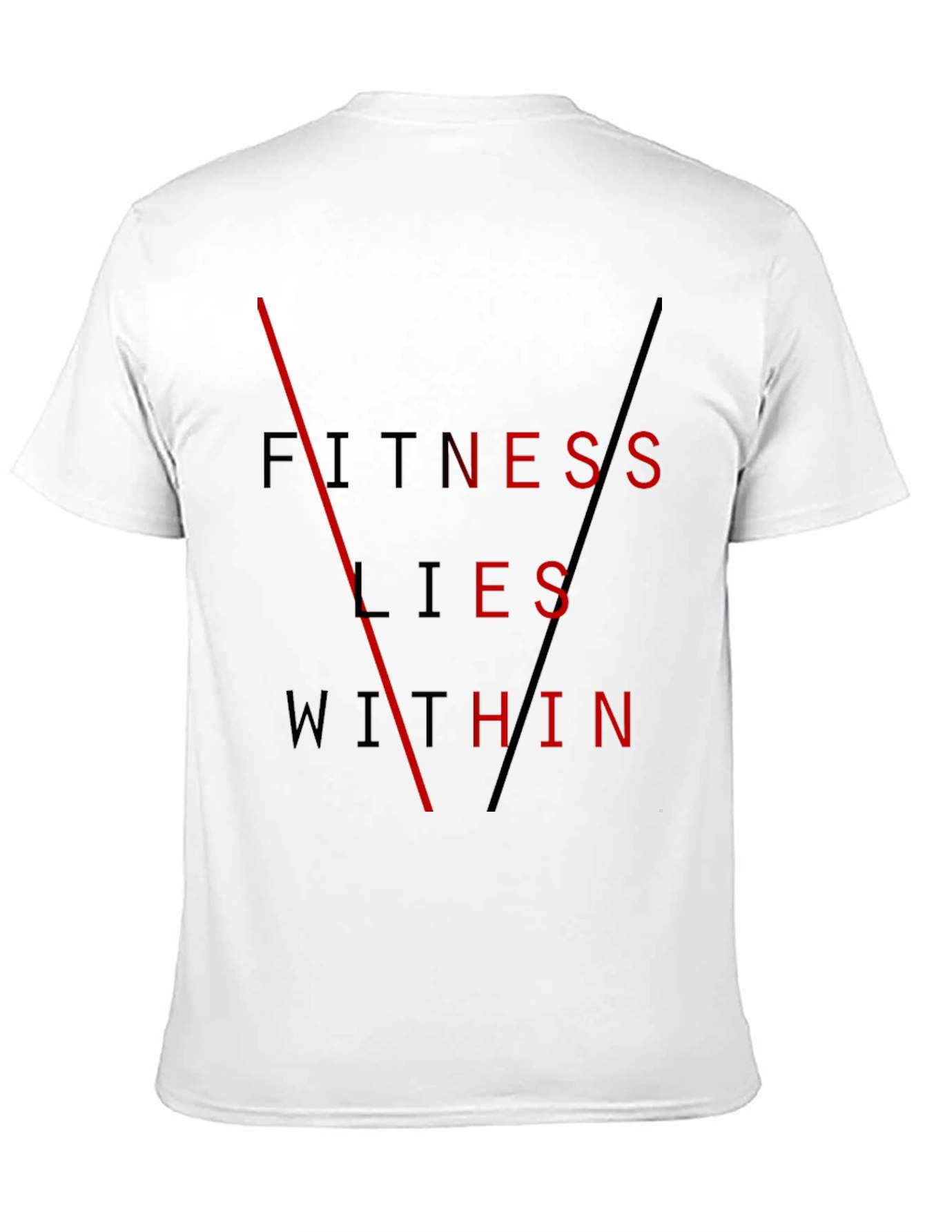 Fitness Lies Within Black Graphic Tee