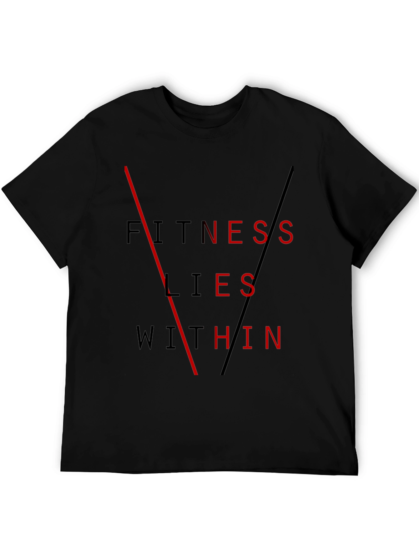 Fitness Lies Within Black Graphic Tee