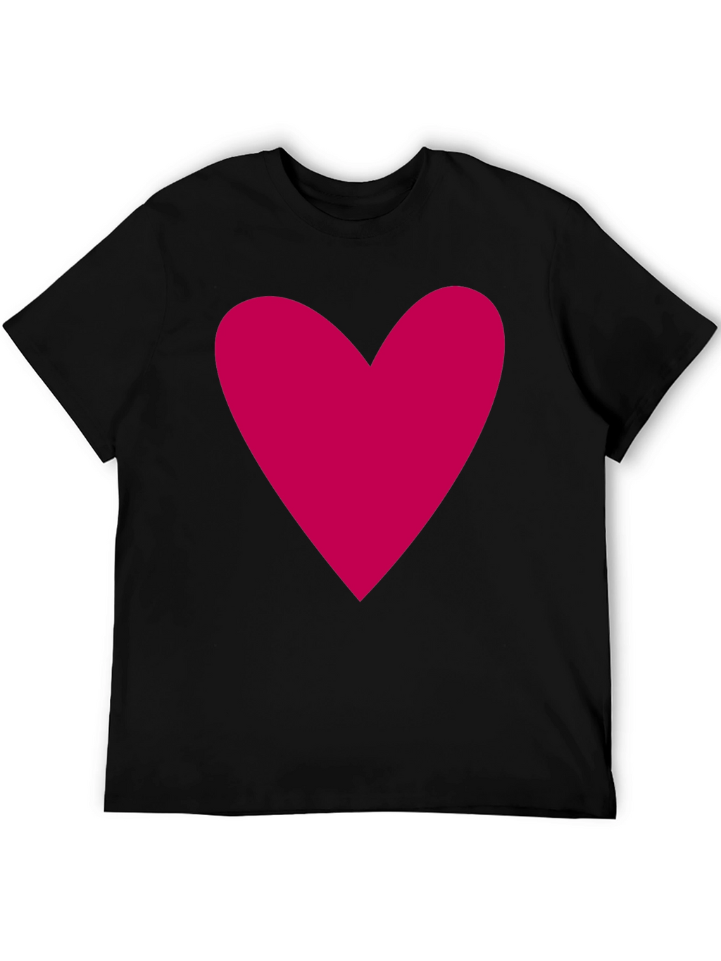 Heart Graphic Black T-Shirt Casual Cotton Tee
