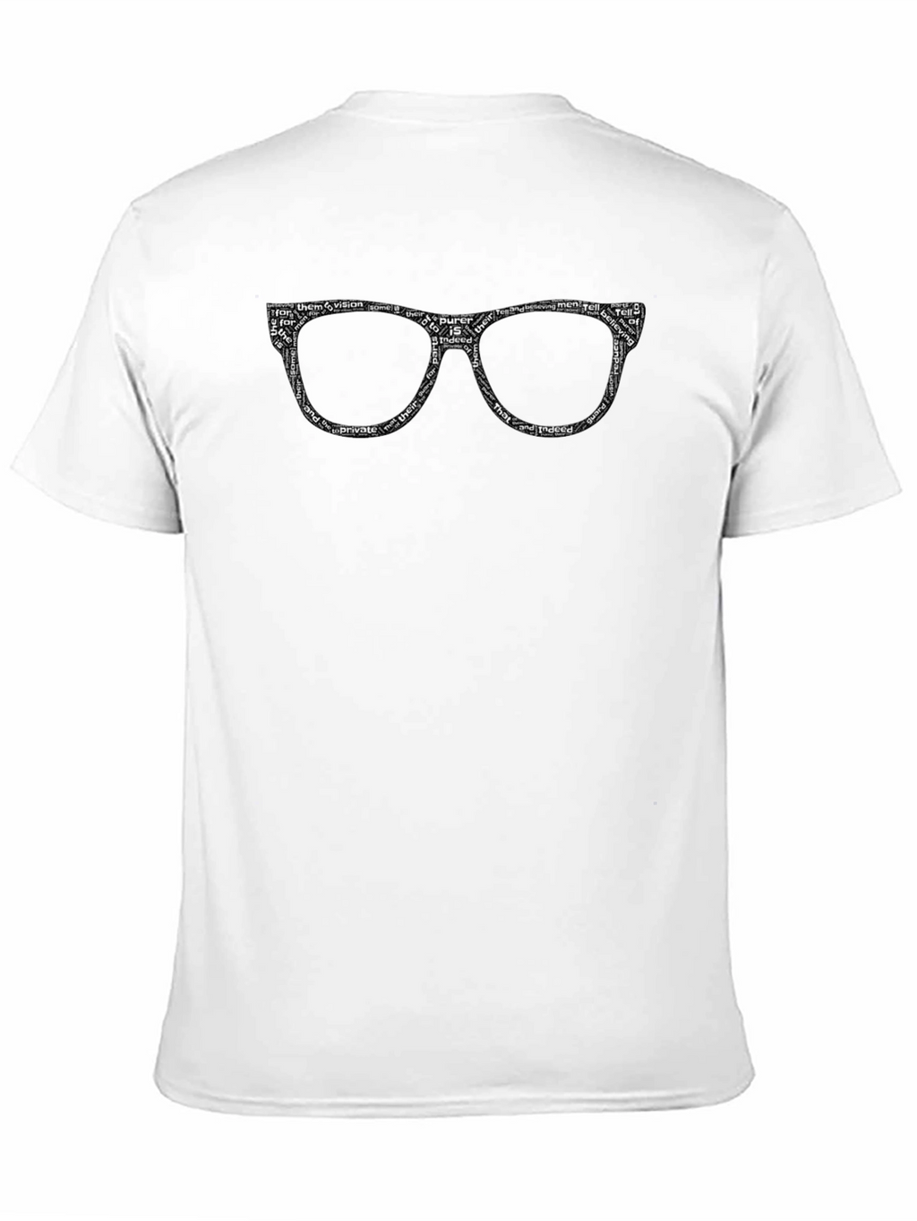 Stylish Glasses Word Art T-Shirt
