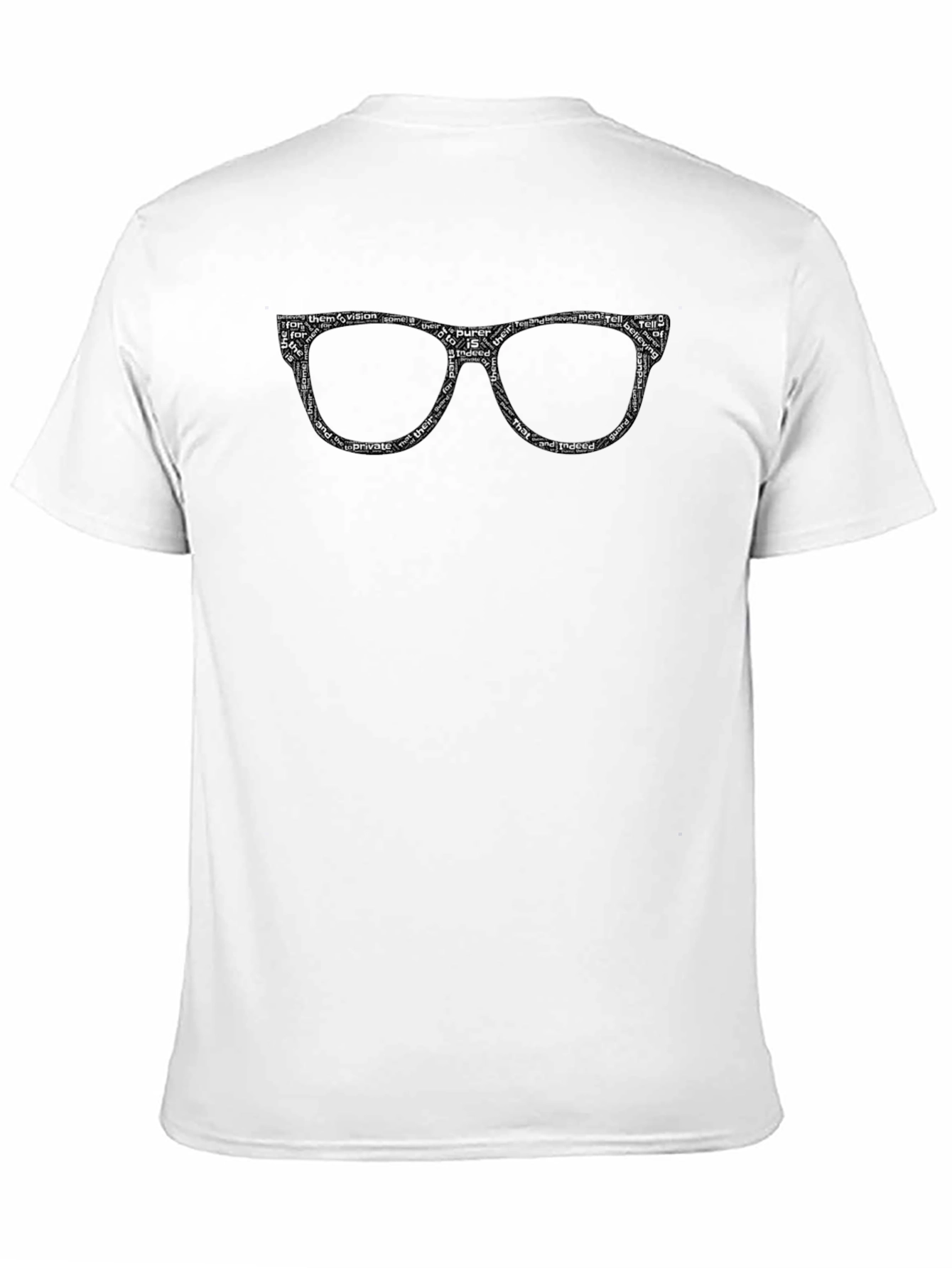 Stylish Glasses Word Art T-Shirt