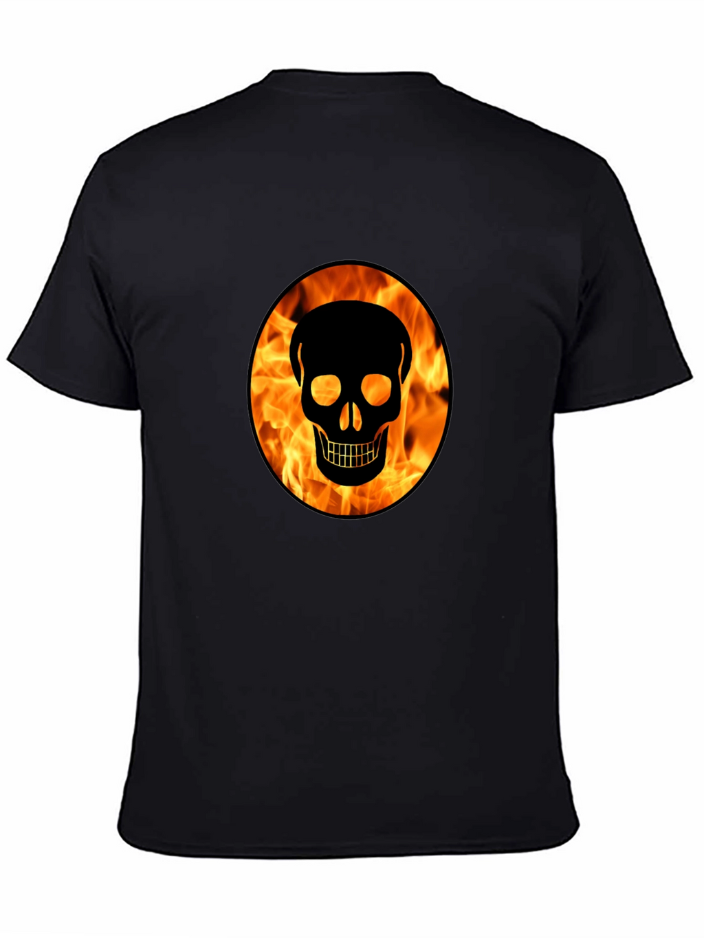 Skull On Fire Graphic T-Shirt