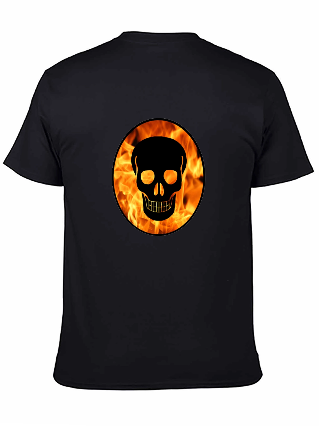 Skull On Fire Graphic T-Shirt