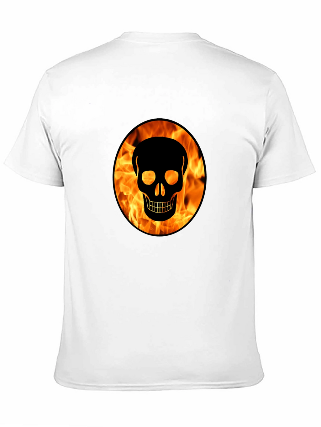Skull On Fire Graphic T-Shirt