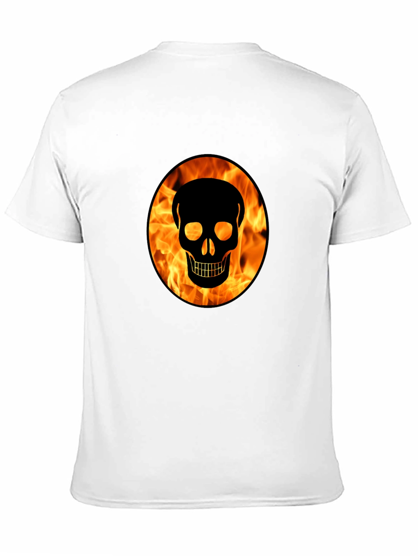 Skull On Fire Graphic T-Shirt