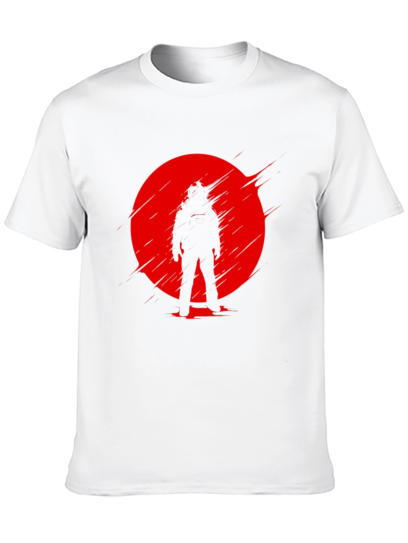 Astronaut Red Sun Black T-Shirt