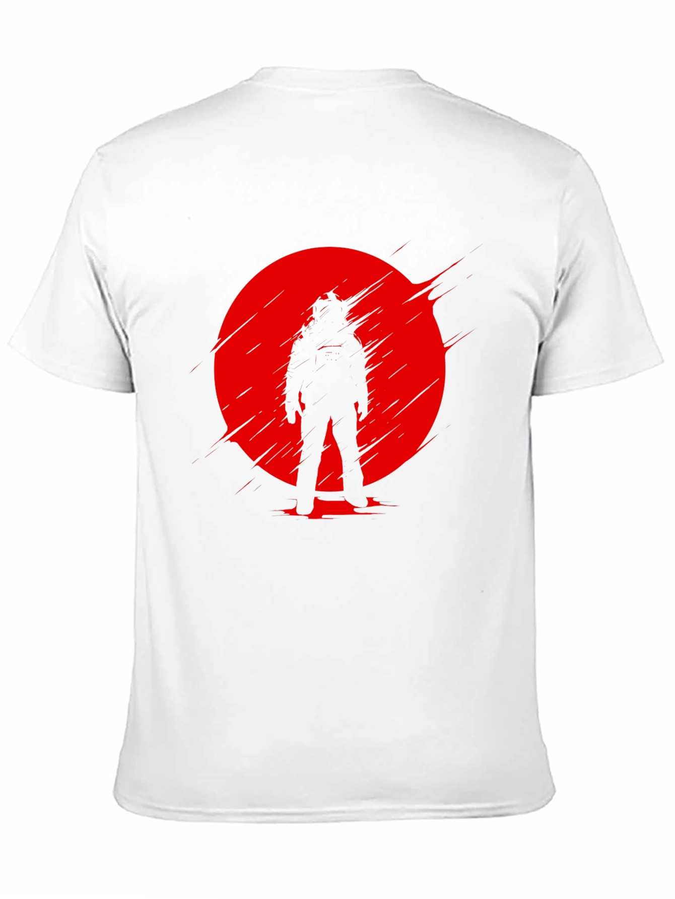 Astronaut Red Sun Black T-Shirt