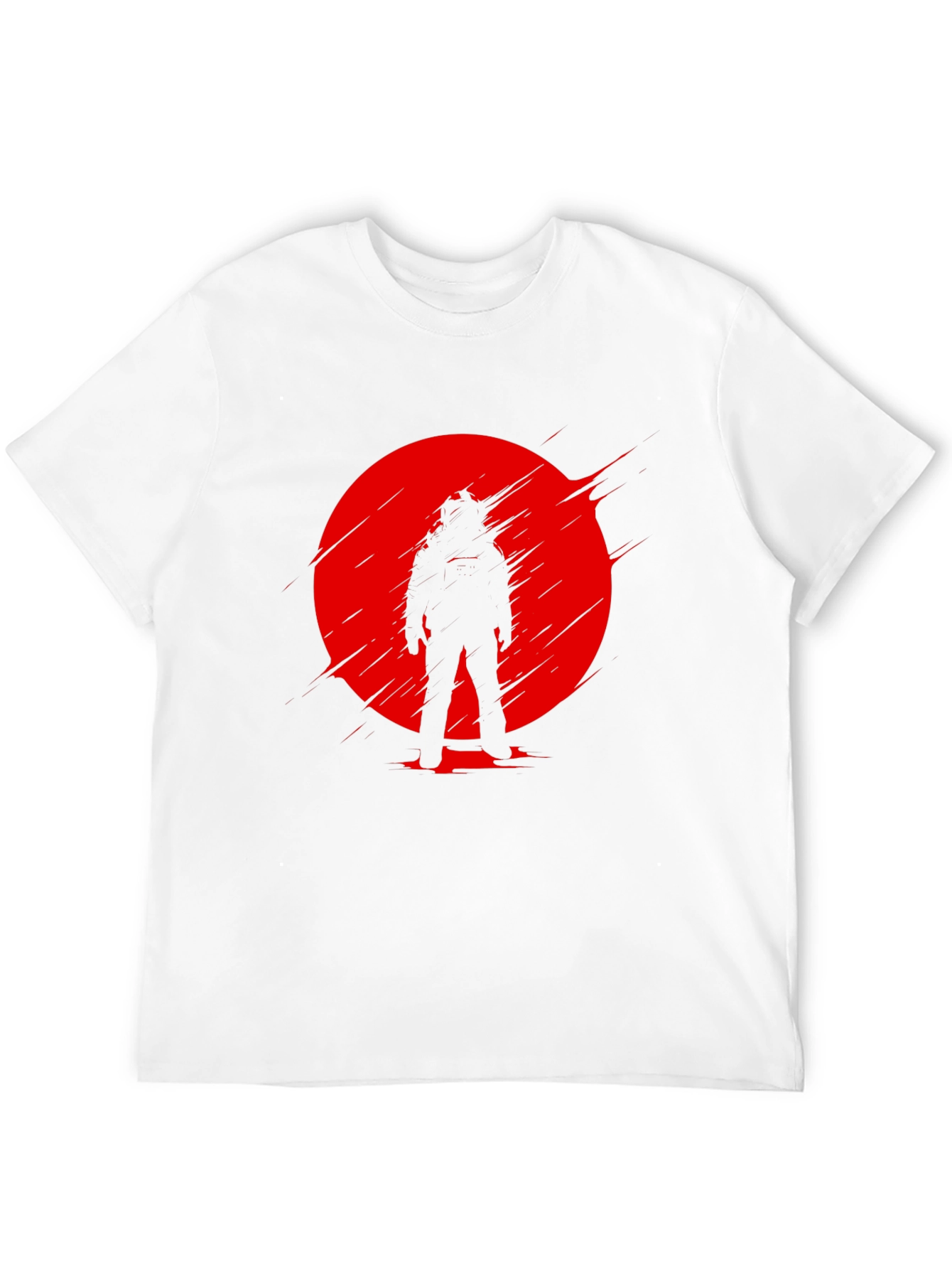 Astronaut Red Sun Black T-Shirt