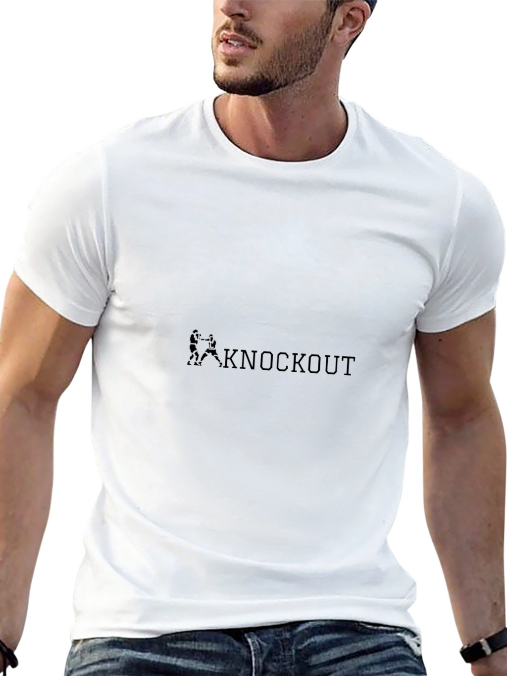 Knockout Boxing Graphic T-Shirt - Classic Black Tee