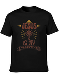 Jesus is My Valentine Black Graphic Tee