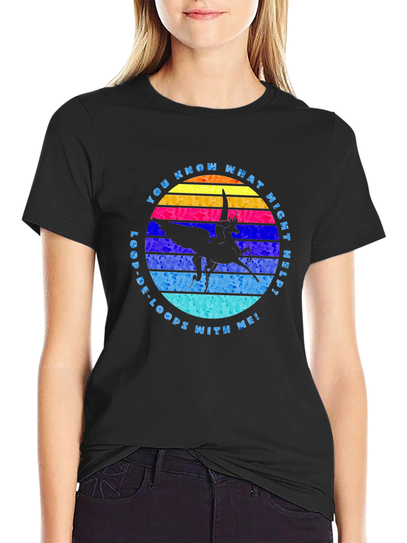 Loop-De-Loops Pegasus Graphic T-Shirt